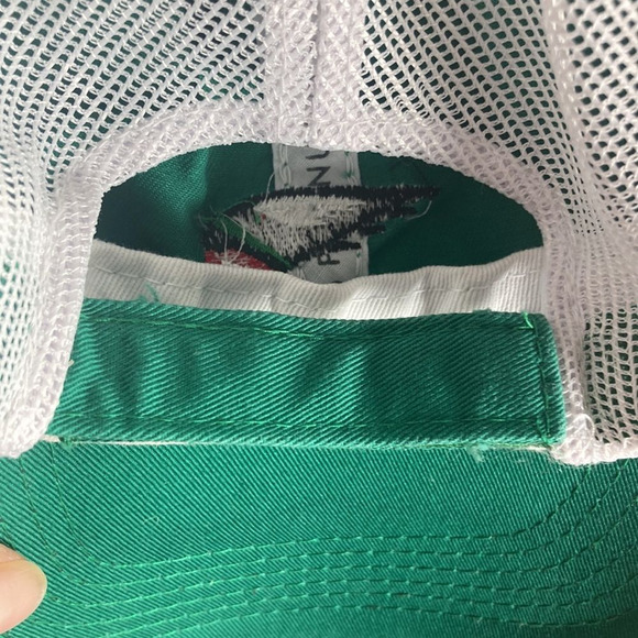 Mens Platinum Series Green & White Adjustable Cap with Indian Logo - Picture 10 of 10